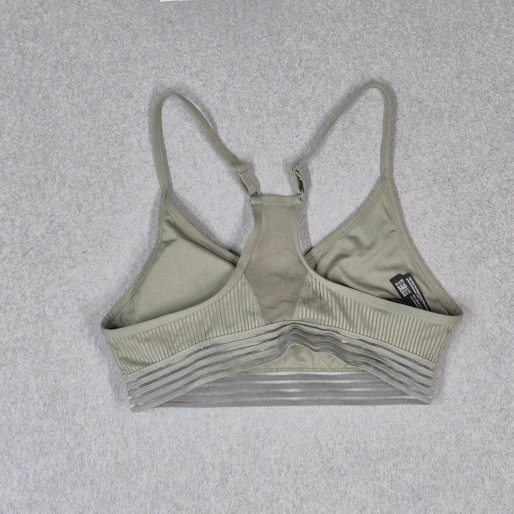 PINK Women Sports Bra Medium Green Ultimate Lightly Lined Wireless Racerback
